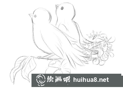 兒童色彩畫小鳥的畫法