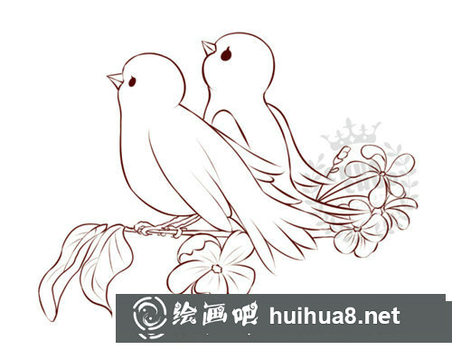 兒童色彩畫小鳥的畫法