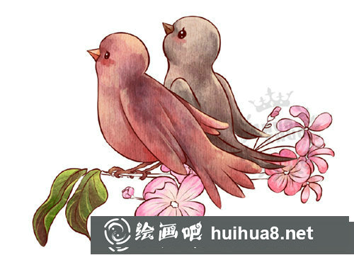 兒童色彩畫小鳥的畫法