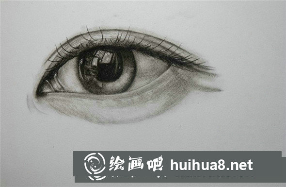 炭筆教學(xué)：唯美眼睛手繪教程