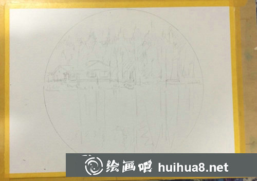 唯美水彩風(fēng)景教程步驟圖解