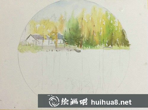 唯美水彩風(fēng)景教程步驟圖解