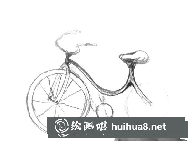 速寫(xiě)自行車(chē)畫(huà)法步驟