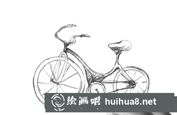速寫(xiě)自行車(chē)畫(huà)法步驟