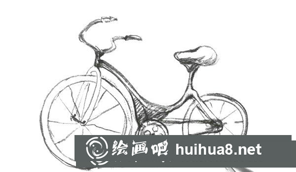 速寫(xiě)自行車(chē)畫(huà)法步驟