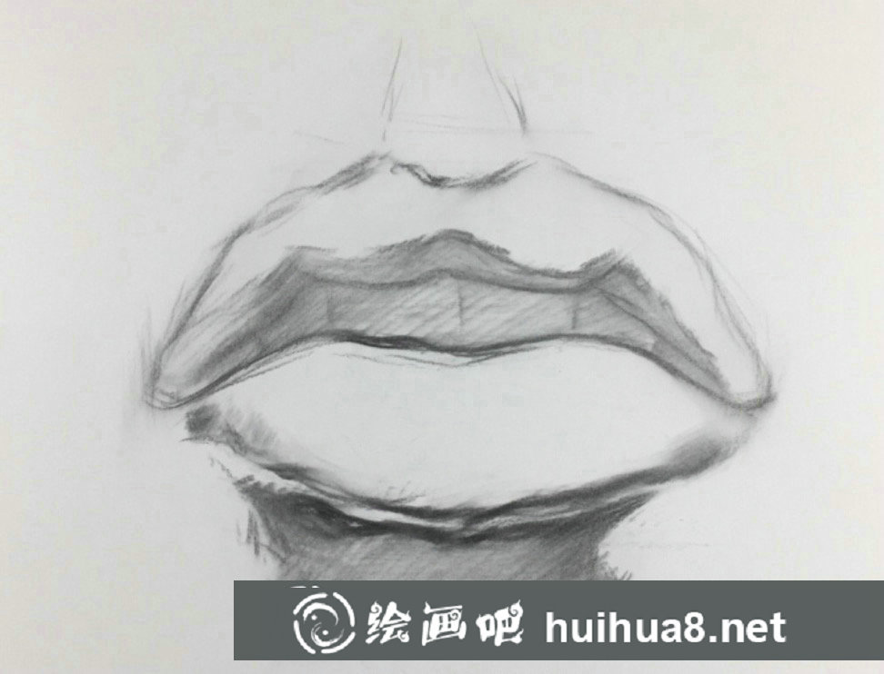 素描嘴唇的畫法步驟圖