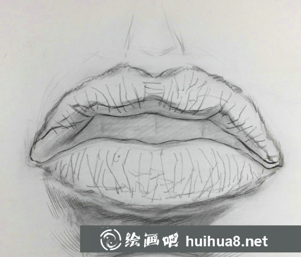 素描嘴唇的畫法步驟圖