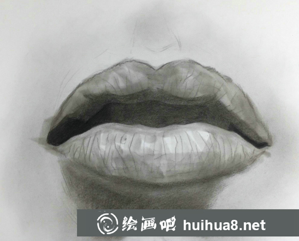 素描嘴唇的畫法步驟圖