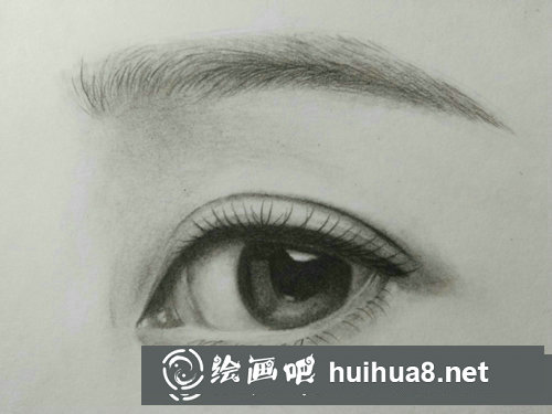 炭筆畫眼睛步驟