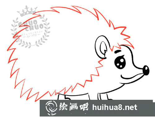 兒童畫刺猬的畫法