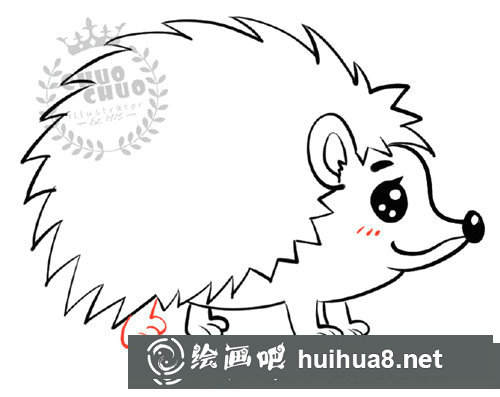 兒童畫刺猬的畫法