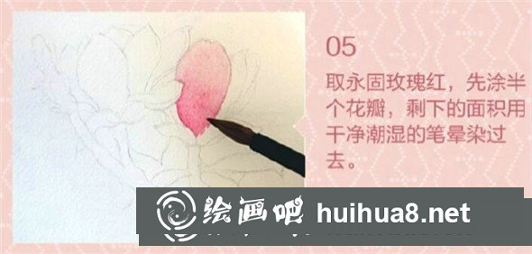 水彩畫教程：教你畫簡單又好看的玉蘭花
