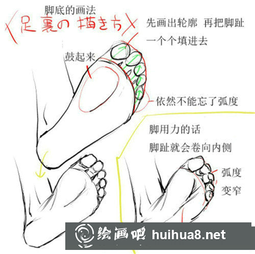 腳部漫畫畫法教程