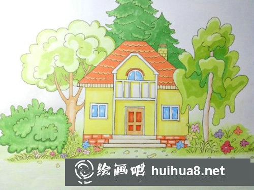 兒童畫(huà)漂亮的房子步驟圖