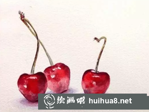 草莓水彩畫(huà)教程
