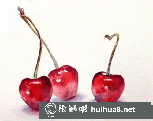 草莓水彩畫(huà)教程