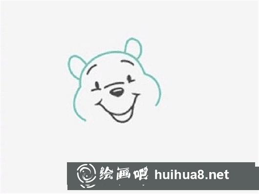 兒童畫教程：小熊維尼的繪畫步驟