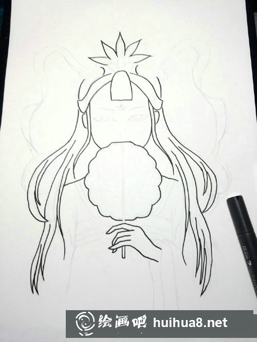 古風(fēng)手繪美人插畫步驟圖