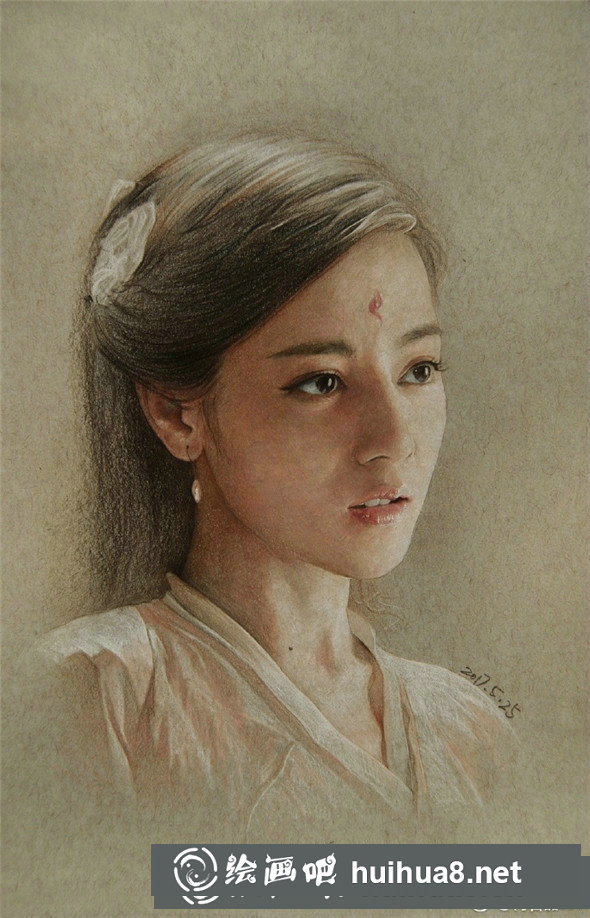 迪麗熱巴青丘白鳳九彩鉛教程
