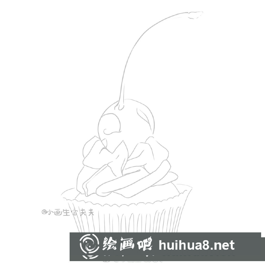 彩鉛畫芒果蛋糕教程