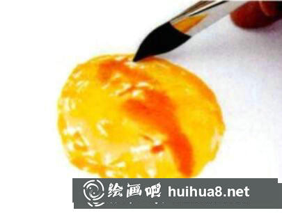 水彩橙子的畫法