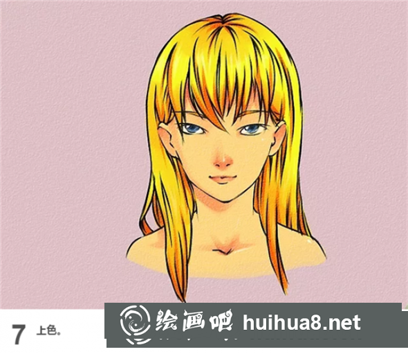 手繪教程：繪制優(yōu)雅長發(fā)的美少女