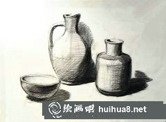 素描靜物教程靜物罐子組合素描練習(xí)