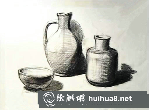 素描靜物教程：靜物瓶罐的繪畫技巧