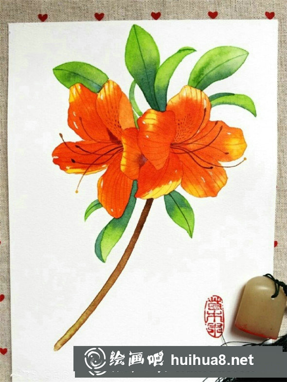 水彩畫教程：教你畫美麗的玫瑰花