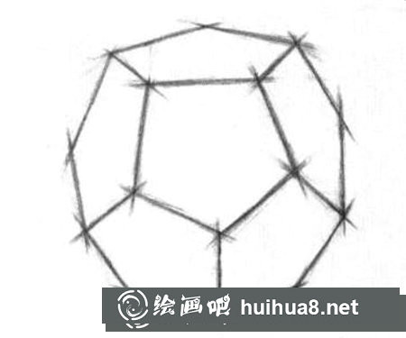 素描正五邊形多面體的畫法
