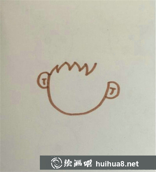 兒童繪畫教程：繪制一個(gè)活潑的小男孩
