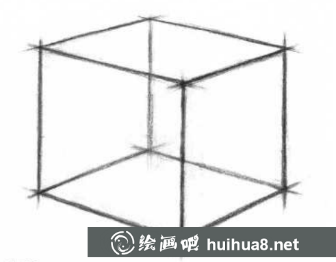 素描畫石膏像正方體的基本步驟