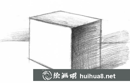 素描畫石膏像正方體的基本步驟