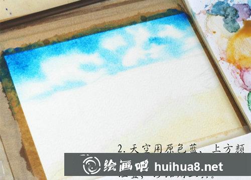 水彩畫大海教程步驟圖