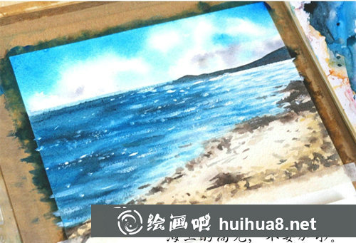 水彩畫大海教程步驟圖