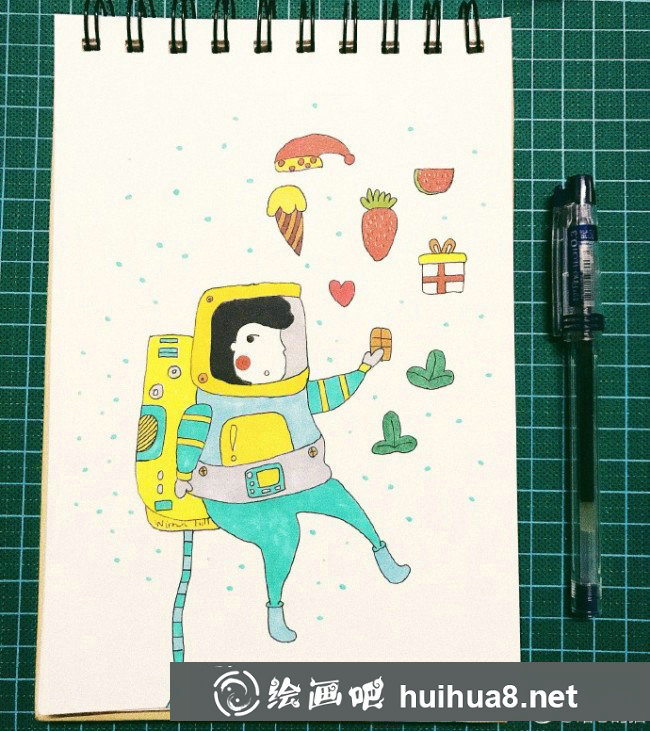 兒童畫宇航員步驟圖