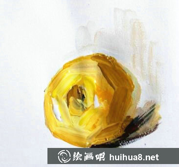 水粉畫教程：黃蘋果水粉畫手繪步驟