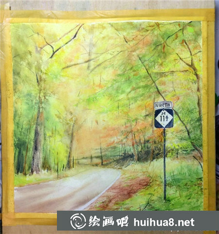 水彩畫樹林的畫法