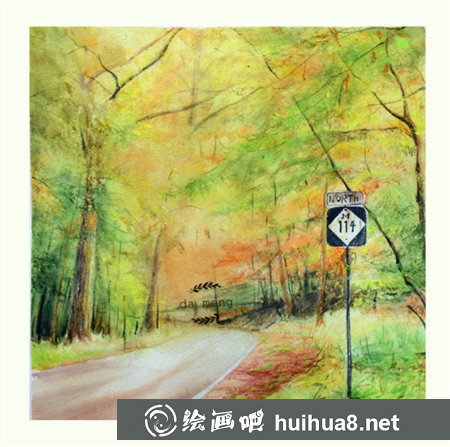 水彩畫樹林的畫法