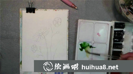 水彩畫(huà)教程：輕松繪制小菊花的清新魅力