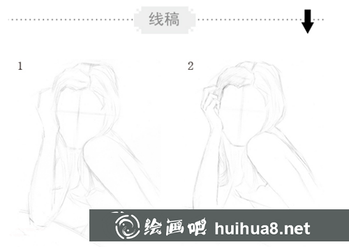 素描畫女孩的畫法