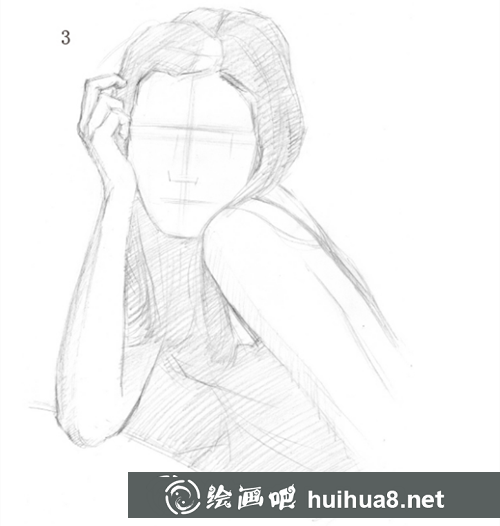 素描畫女孩的畫法