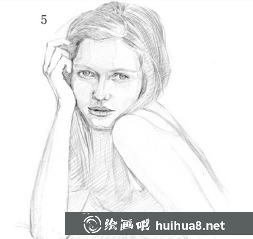 素描畫女孩的畫法