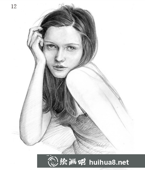 素描畫女孩的畫法