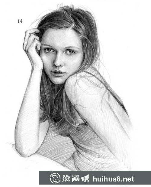 素描畫女孩的畫法