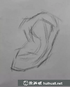 素描耳朵畫法步驟圖解