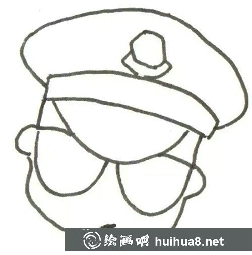 兒童畫教程：警察叔叔兒童畫畫法