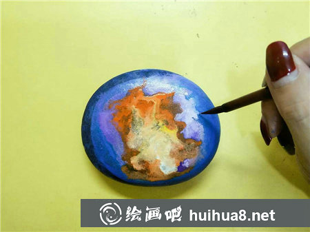 丙烯手繪石頭畫教程