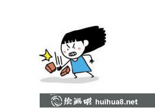 逗比的女孩簡(jiǎn)筆畫