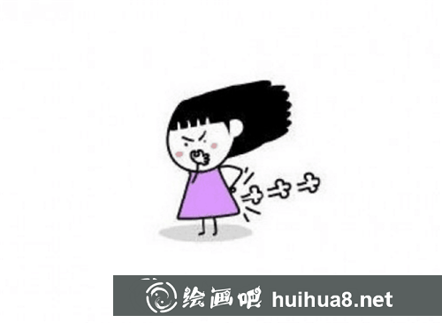 逗比的女孩簡(jiǎn)筆畫